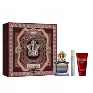 Scandal, zestaw: woda toaletowa 100 ml, 10 ml, żel pod prysznic 75 ml